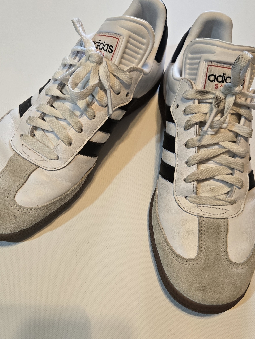 adidas White, Black & Gray Classic Low-Profile Sneakers